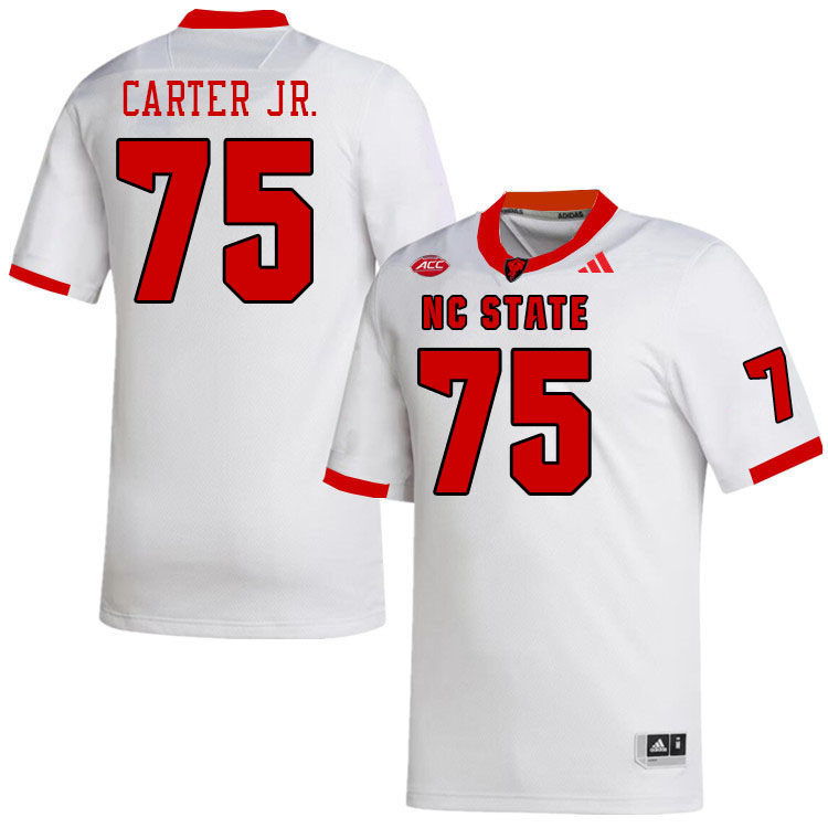 Men #75 Anthony Carter Jr. NC State Wolfpack College Football Jerseys Stitched-White